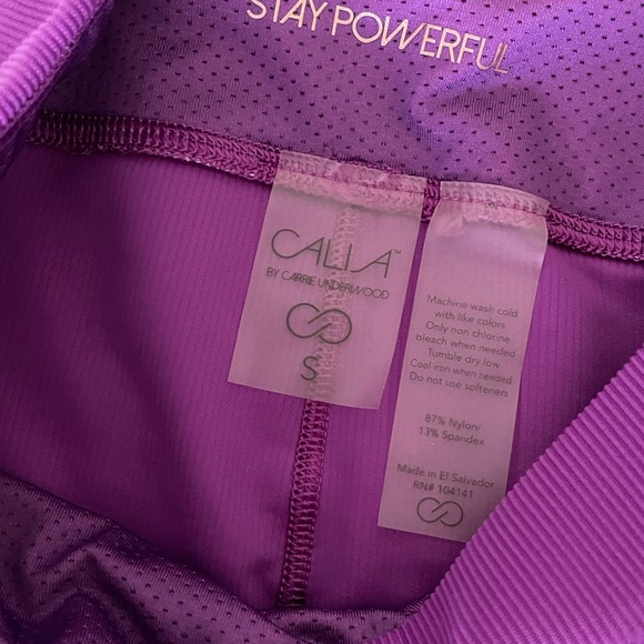 Calia by Carrie Underwood 7/8 Leggings ribbed color: Fuchsia Size: Small - Picture 2 of 5